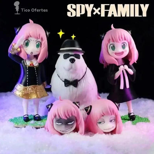 Black 17CM PVC Anya Forger & Pochita - SPY x FAMILY x Chainsaw Man | Tienda Anime Costa Rica | Tico Ofertas