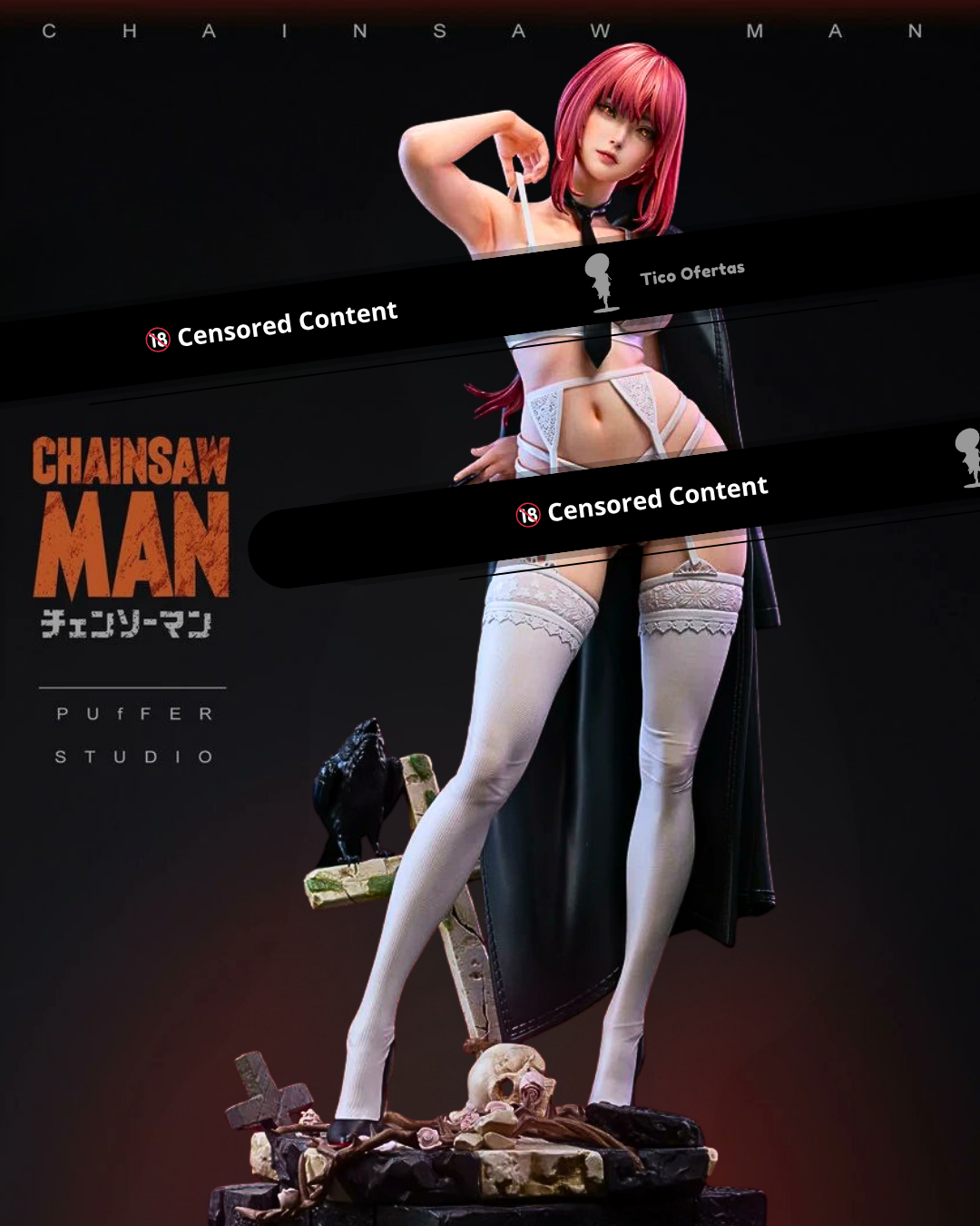 Black Figura Anime Chainsaw Man | Makima de Puffer Studio | Tienda Anime Costa Rica - Tico Ofertas