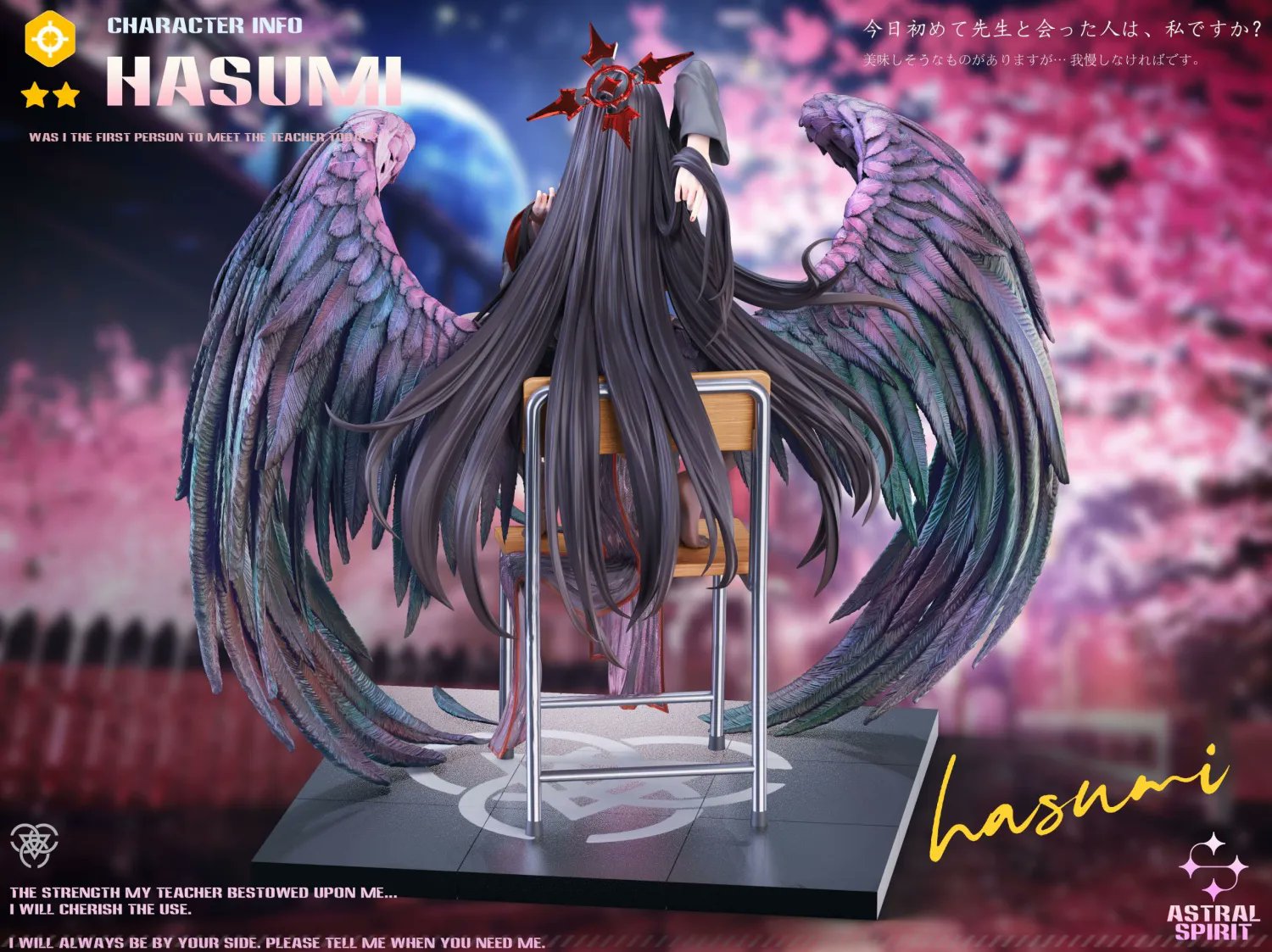 Dark Slate Gray Estatuilla Blue Archive | Hanekawa Hasumi | Astral Spirit Studio | Tico Ofertas