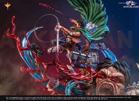 Dark Slate Gray Figura  DT Studio - Attack on Titan: Levi Ackerman Resin Statue (60 cm) | Tico ofertas