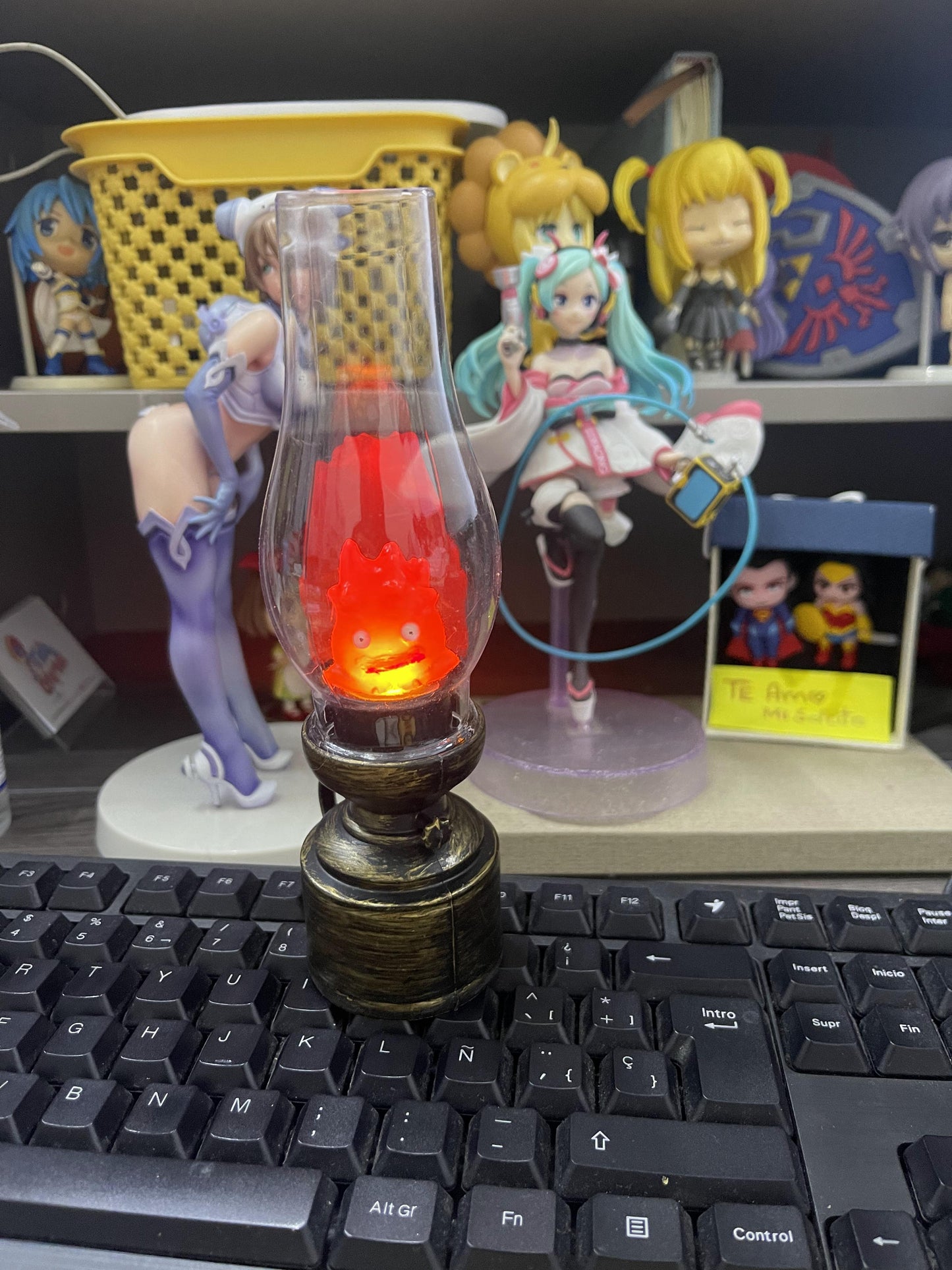 Dark Slate Gray Lámpara de Calcifer El Castillo Ambulante | tienda Anime Tico Ofertas