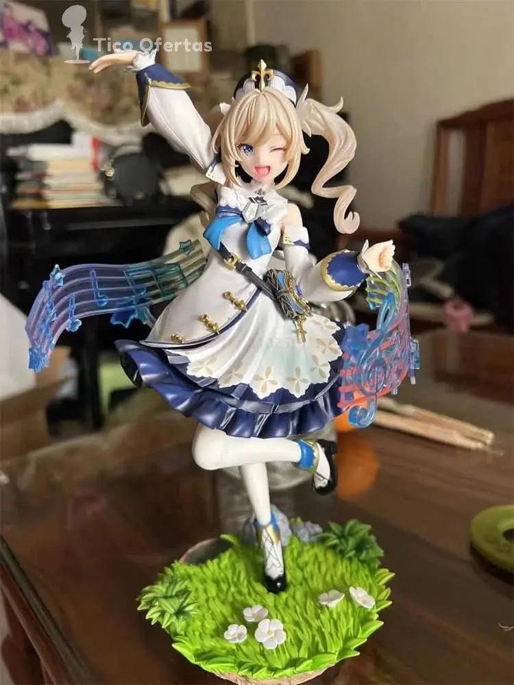 Dark Slate Gray 21cm Genshin Impact Barbara Figures Gunnhildr Figure Kawaii Cute Anime Figurine Statue Model Doll Collectible Decoration Gifts