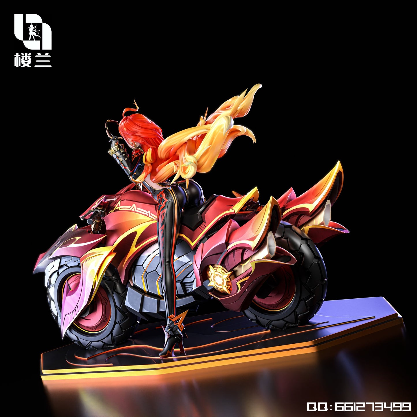 Dark Salmon Estatuilla Genshin Impact | Mavuika | Lou Lan Studio |tienda anime | Tico Ofertas