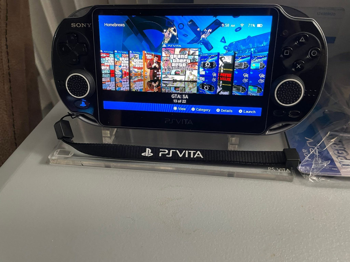 Dark Slate Gray PS Vita OLED 3G Blanca y Negra – 256GB modificada con accesorios completos