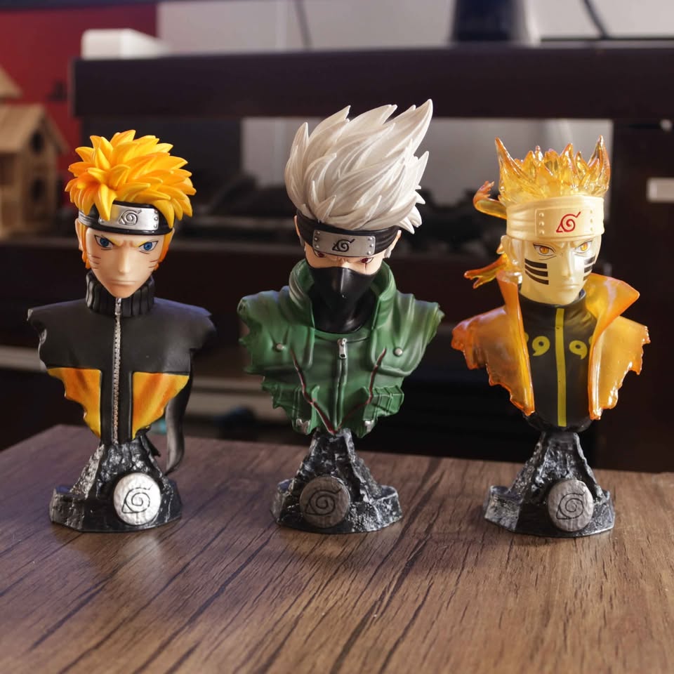 Dark Slate Gray Figuras de Naruto, Kakashi y Kurama originales en Costa Rica