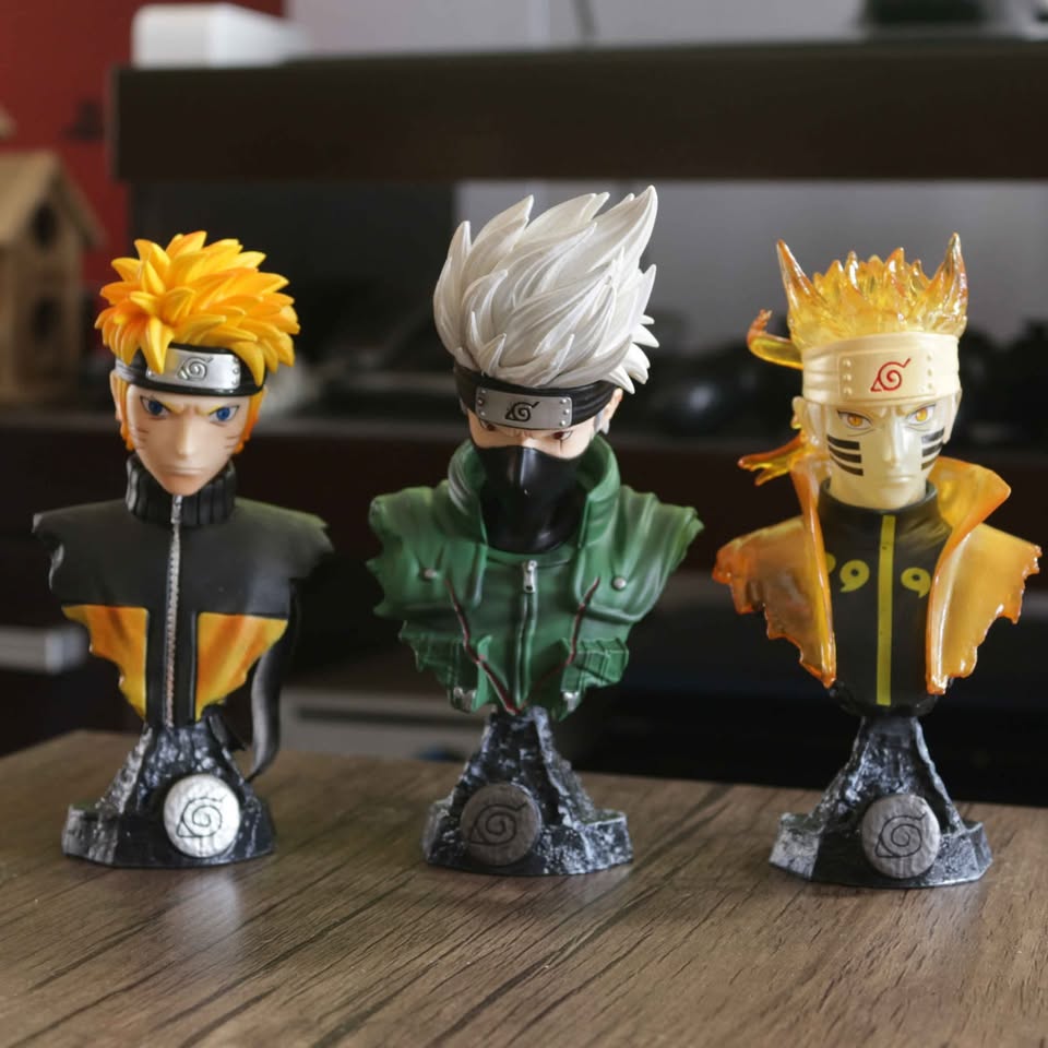 Dark Slate Gray Figuras de Naruto, Kakashi y Kurama originales en Costa Rica