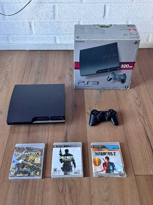 Dim Gray PlayStation 3 Slim Desbloqueada con Tienda de Juegos Gratis – Costa Rica
