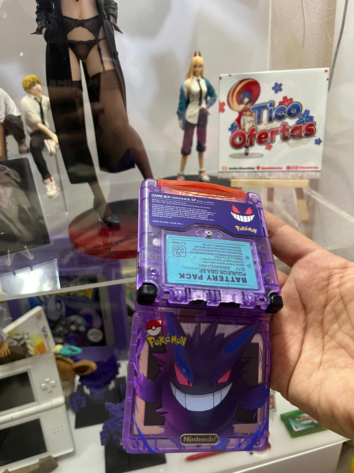GAME BOY ADVANCE SP CUSTOM – IPS NUEVA | Edicion Gengar