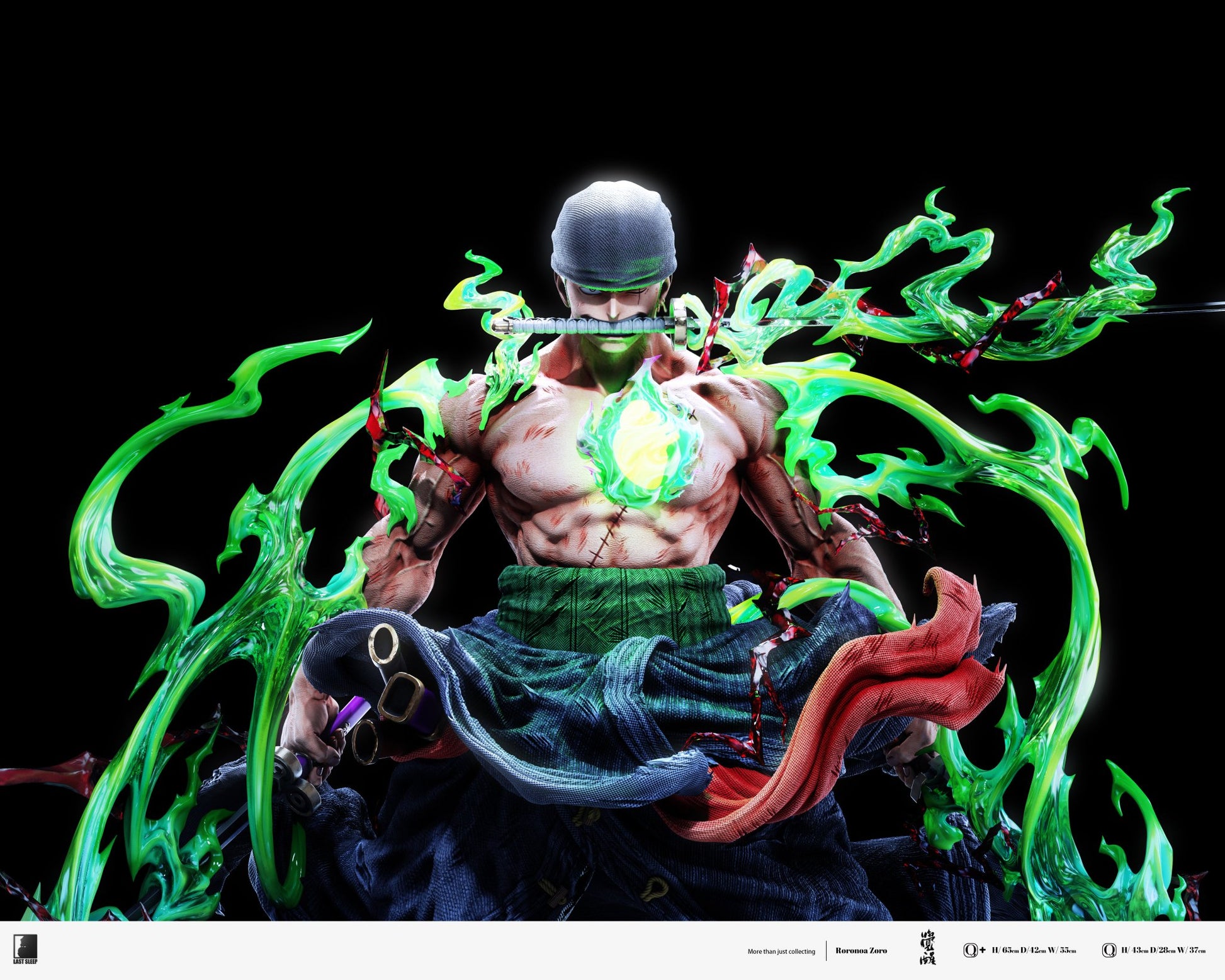 Gray Estatuilla One Piece | Roronoa Zoro | LAST SLEEP Studio | Awakening Zoro | Tico Ofertas