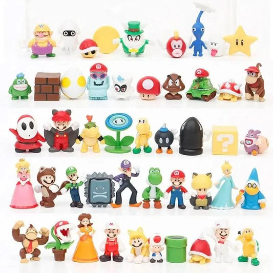 Dim Gray Figuras Super Mario Bros 48pcs | Tico Ofertas