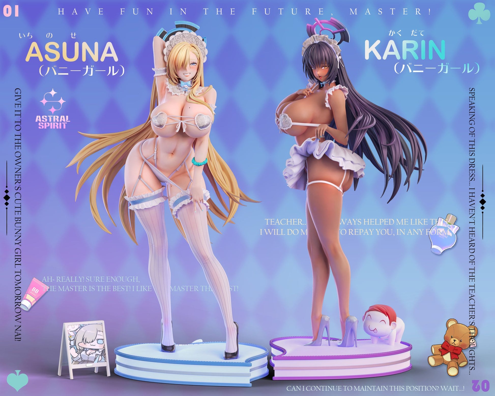 Medium Purple Estatuilla Blue Archive | Itinose Asena  Kakudate Karin | Tienda Anime | Tico Ofertas