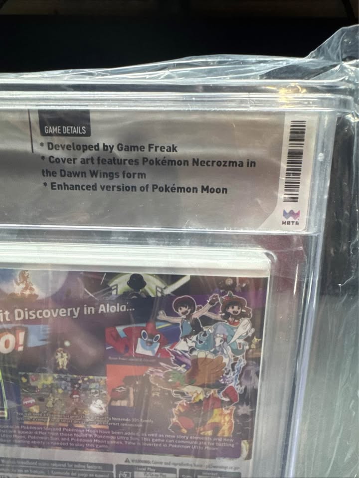 Slate Gray Pokémon Ultra Moon – Nintendo 3DS | WATA 10 Perfect Sealed A++ | Coleccionable Costa Rica