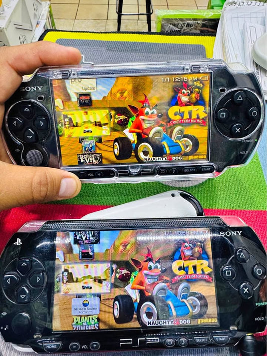 Dark Gray PSP con chip + memoria llena de juegos + cargador |  Consola clásica en Costa Rica