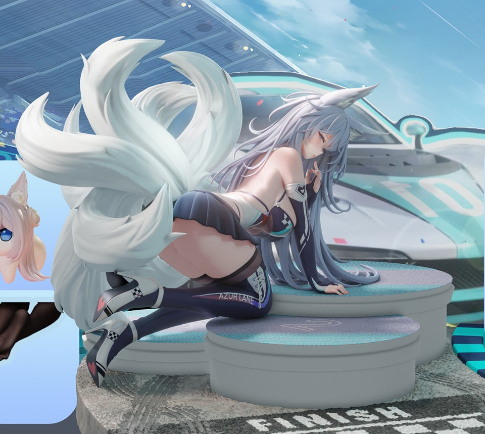 Light Slate Gray Estatuilla Azur Lane | Shinano Roaring Silver Wheel | Tienda Anime | Tico Ofertas