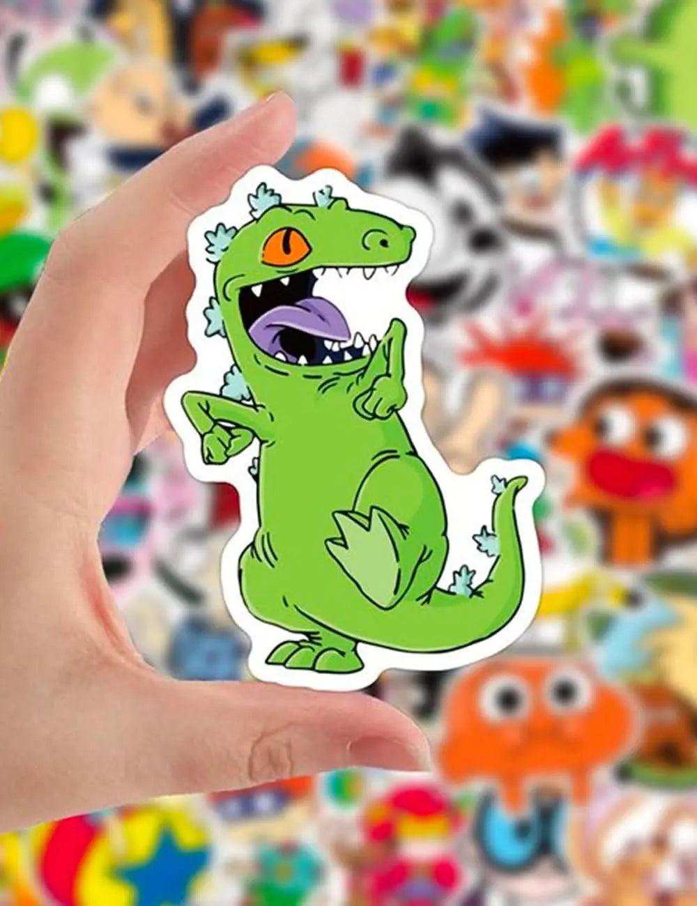 Rosy Brown 50PCS Mix Classic Cartoon Anime Stickers