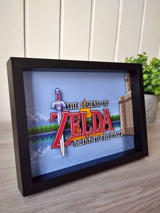 Gray Shadow Box The Legend of Zelda – Decoración Gamer 8bit / 16bit / 32bit