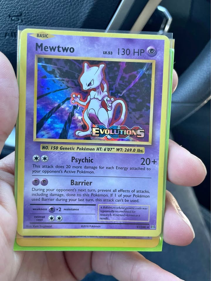 Dim Gray Carta Pokémon Mewtwo Holo Evolutions 51/108 Original – Costa Rica