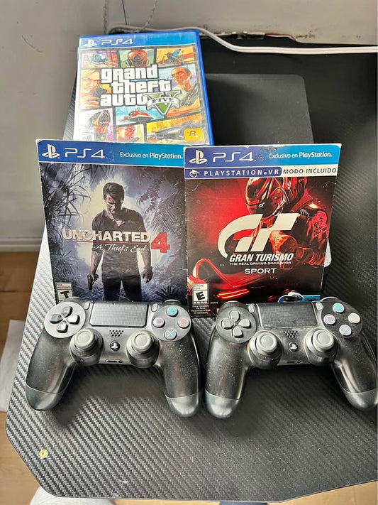 Dim Gray PlayStation 4 Slim 1TB con 2 Controles y 6 Juegos Físicos – Costa Rica