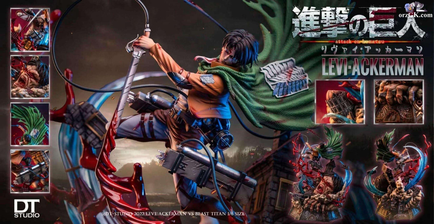 Dark Slate Gray Figura  DT Studio - Attack on Titan: Levi Ackerman Resin Statue (60 cm) | Tico ofertas