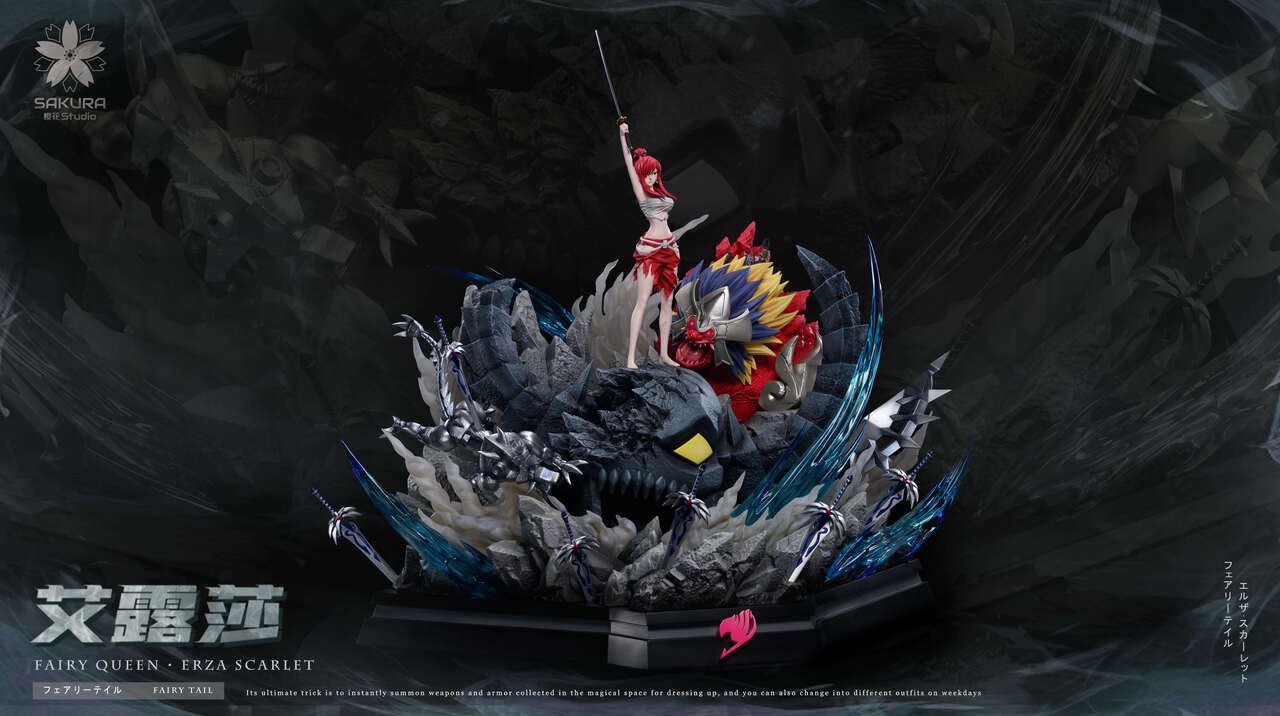 Black Estatuilla Fairy Tail | Erza Scarlet | SAKURA Studio | Tienda Anime | Tico Ofertas