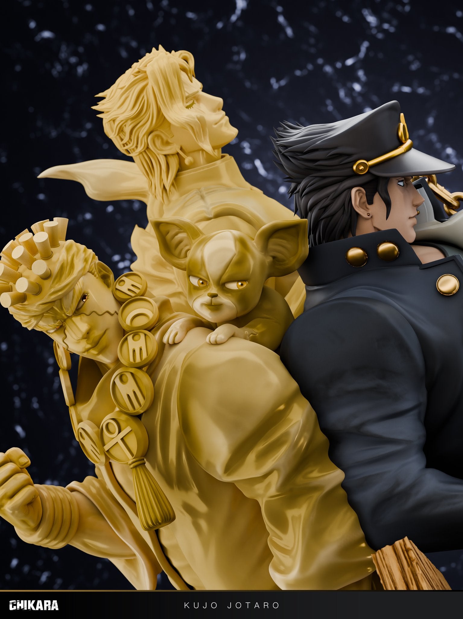 Dark Khaki Figura  JoJo’s Bizarre Adventure | Kujo Jotaro (Memories Ver.) | CHIKARA Studio x bioxfa | Tienda Anime | Tico Ofertas