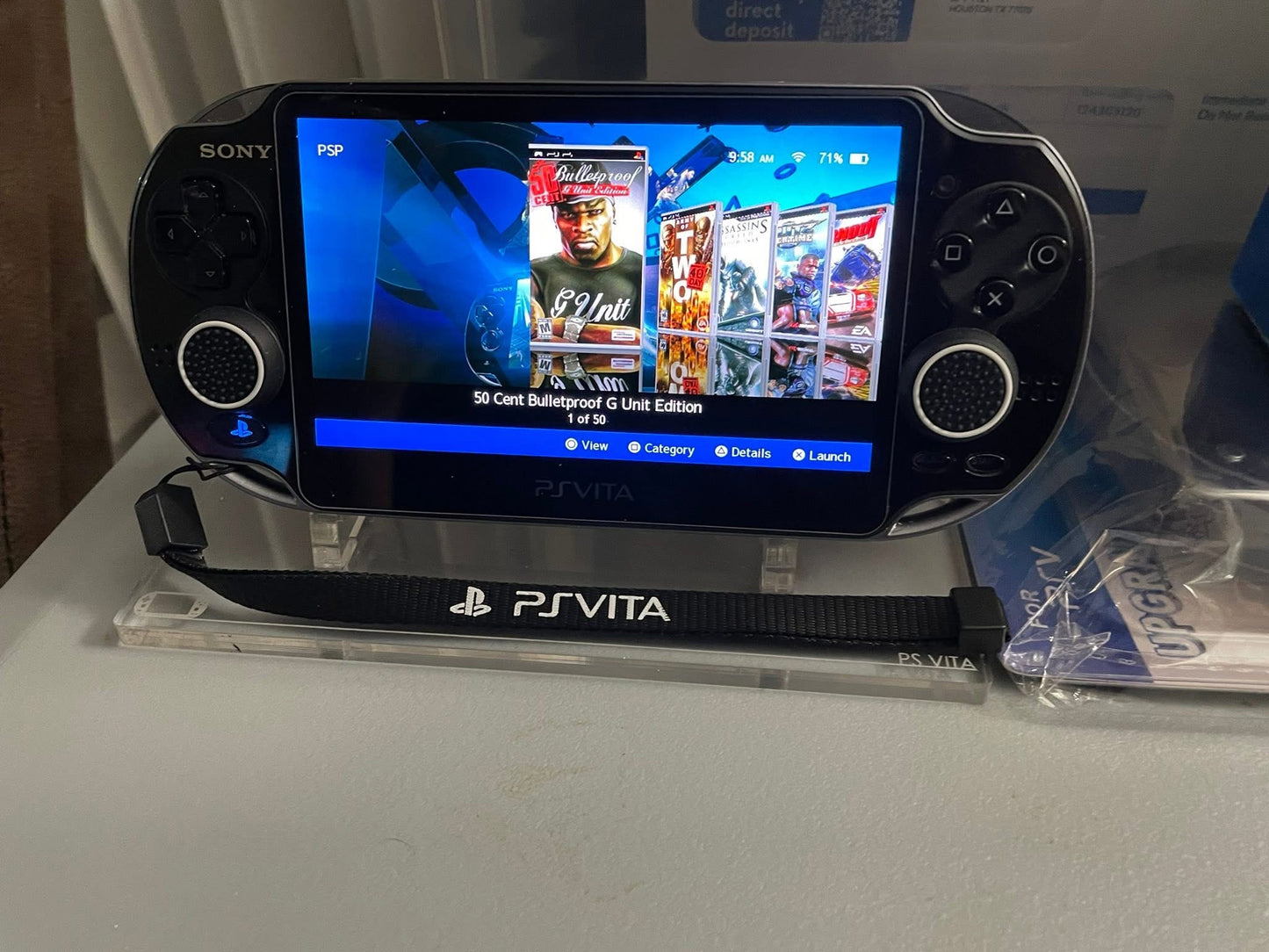 Dark Slate Gray PS Vita OLED 3G Blanca y Negra – 256GB modificada con accesorios completos