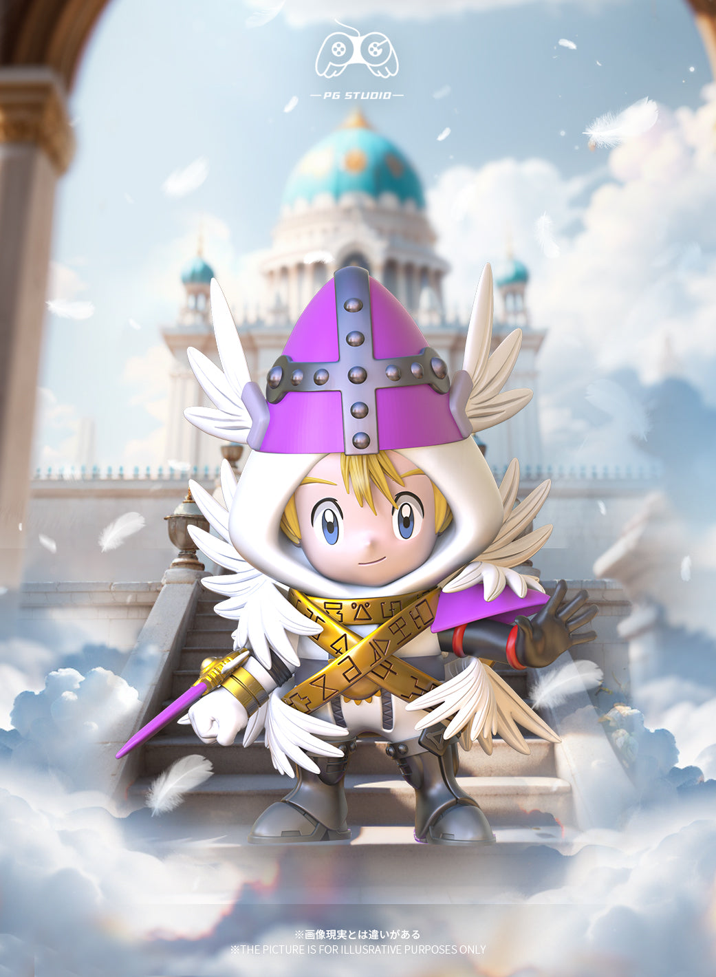 Light Gray Estatuilla Digimon | WereGarurumon, Angemon, MagnaAngemon | tienda anime | Tico Ofertas