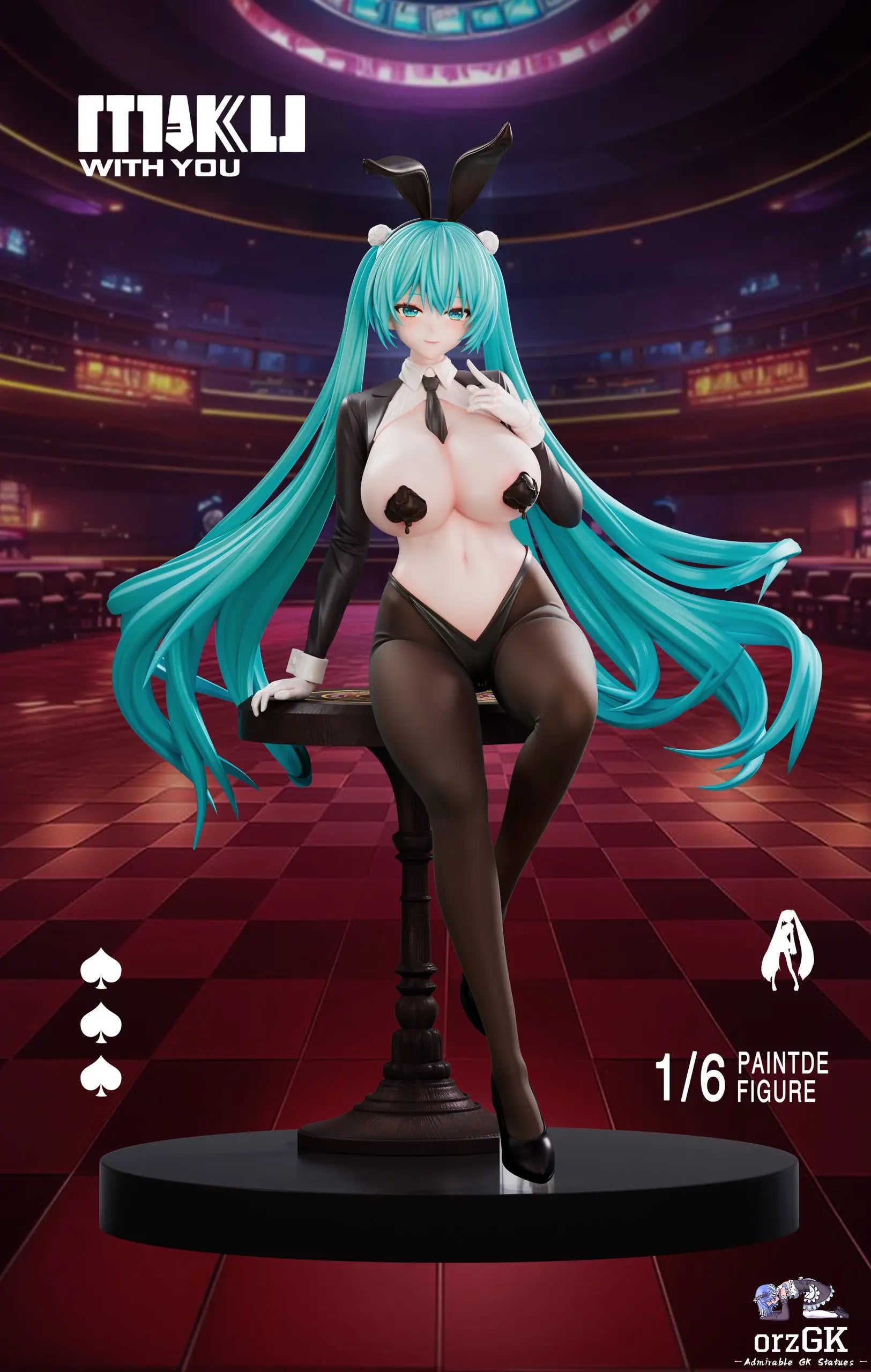 Black Estatuilla Project Sekai | Hatsune Miku (Bunny Girl Ver.) | NTR Studio | Tienda Anime | Tico Ofertas