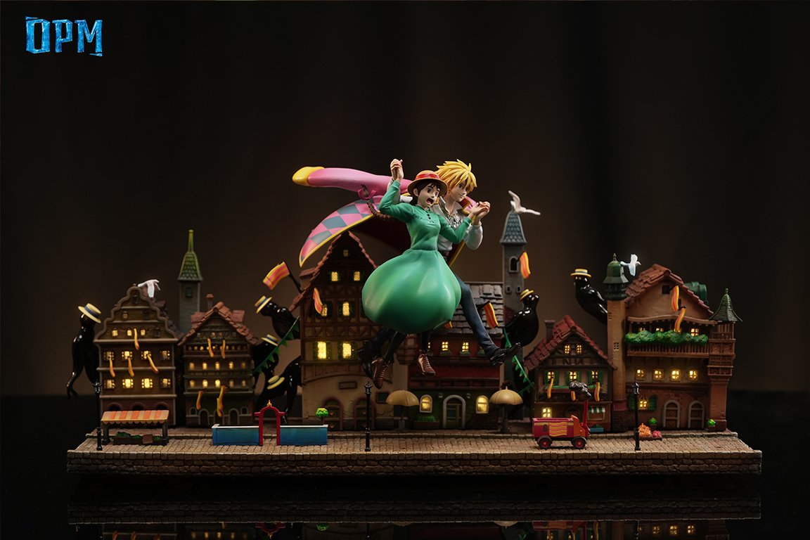 Black Estatuilla Howl's Moving Castle | Sophie y Howl | OPM Studio | tienda anime | Tico Ofertas