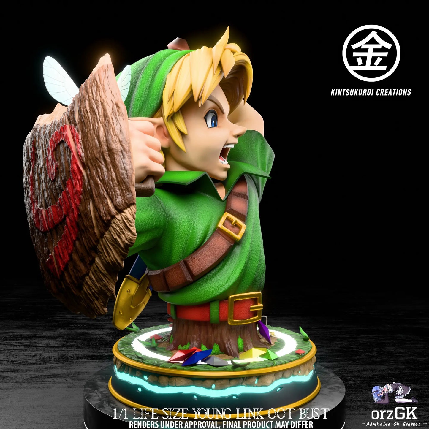 Tan Figura The Legend of Zelda | Young Link Bust | Kintsukuroi Creations Studio | 1/1 Life-Size | Tico Ofertas
