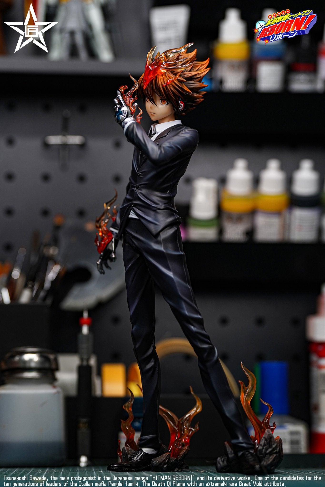 Black Estatuilla Katekyo Hitman Reborn | Tsunayoshi Sawada | Jiang Xing Studio | tienda anime | Tico Ofertas