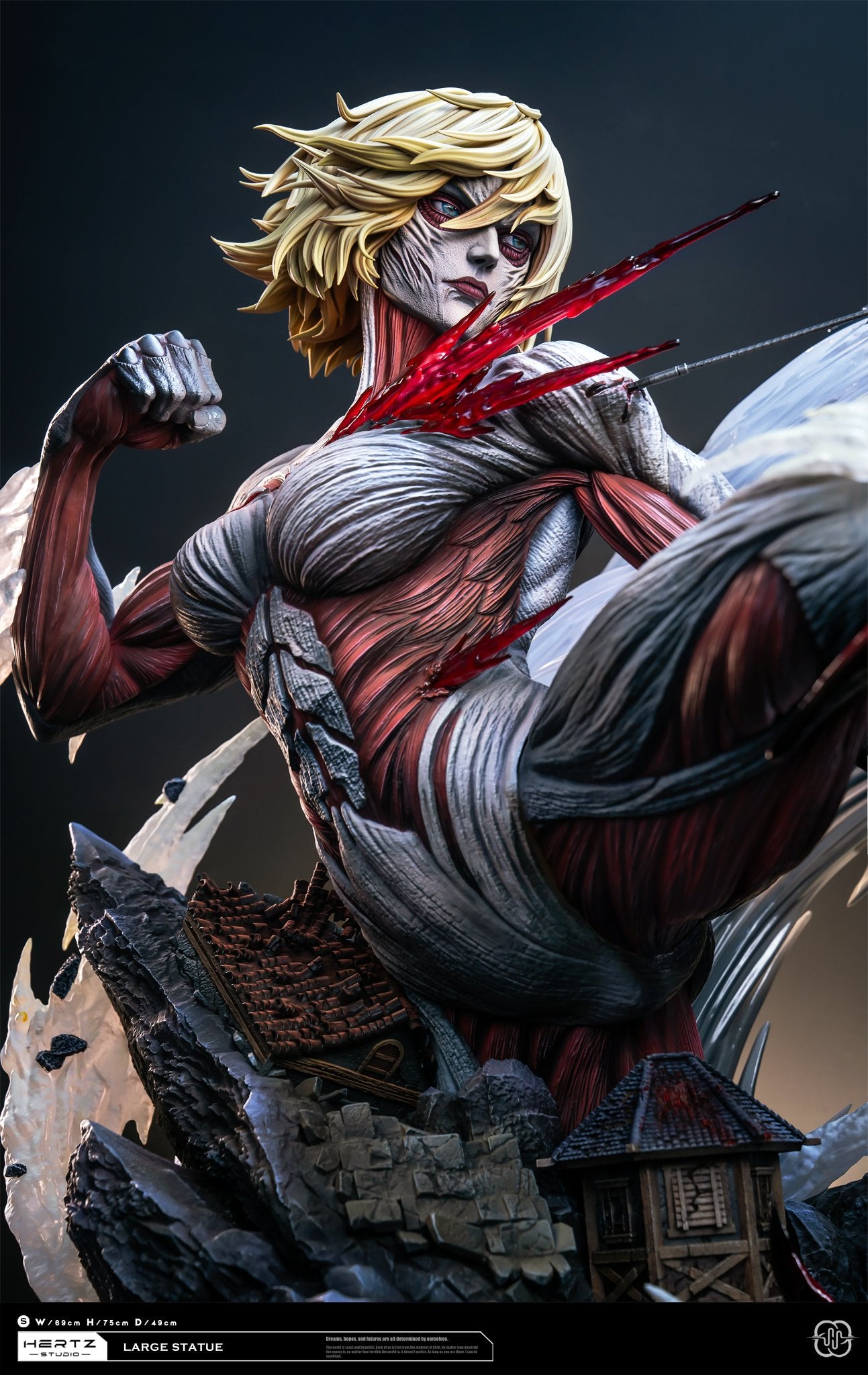 Black Estatuilla Attack on Titan | Female Titan (Annie Leonhart) | Hertz Studio | tienda anime | Tico Ofertas