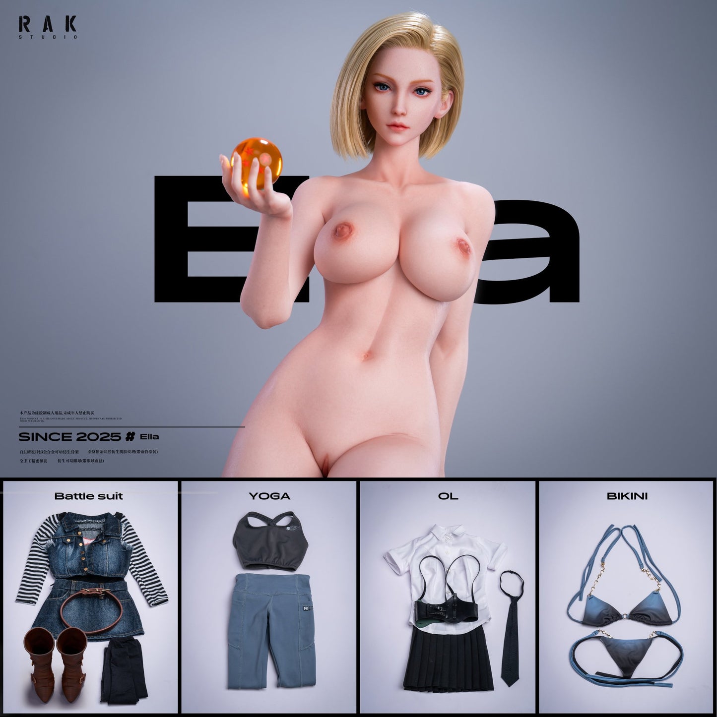 Dark Gray Sex Dolls Dragon Ball | Android 18 | Rak Studio | Tienda para adultos | Tico Ofertas