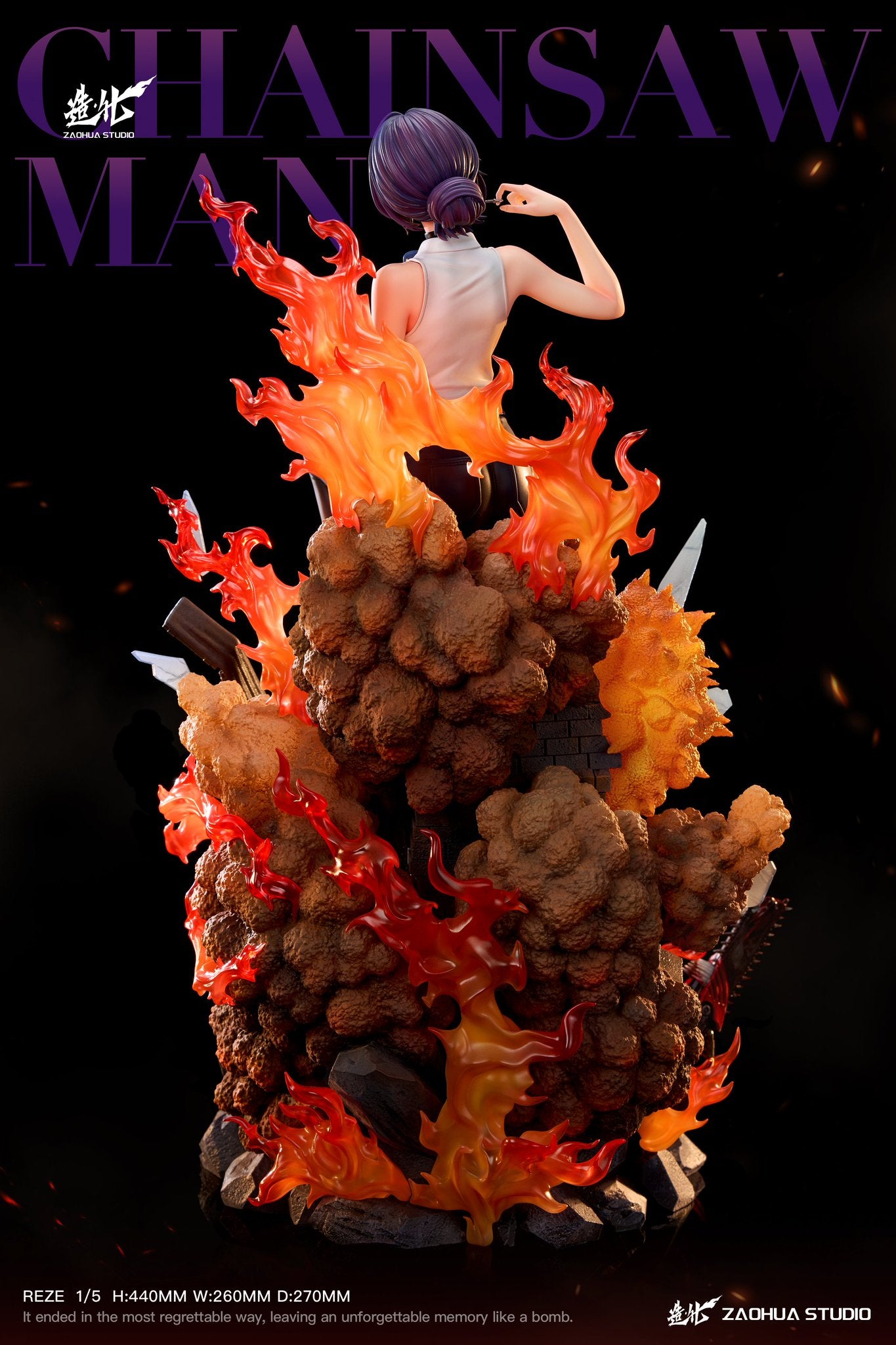 Chocolate Estatuilla Chainsaw Man | Reze X Bomb Demon | Zao Hua Studio | Tienda Anime | Tico Ofertas