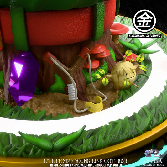 Dark Slate Gray Figura The Legend of Zelda | Young Link Bust | Kintsukuroi Creations Studio | 1/1 Life-Size | Tico Ofertas