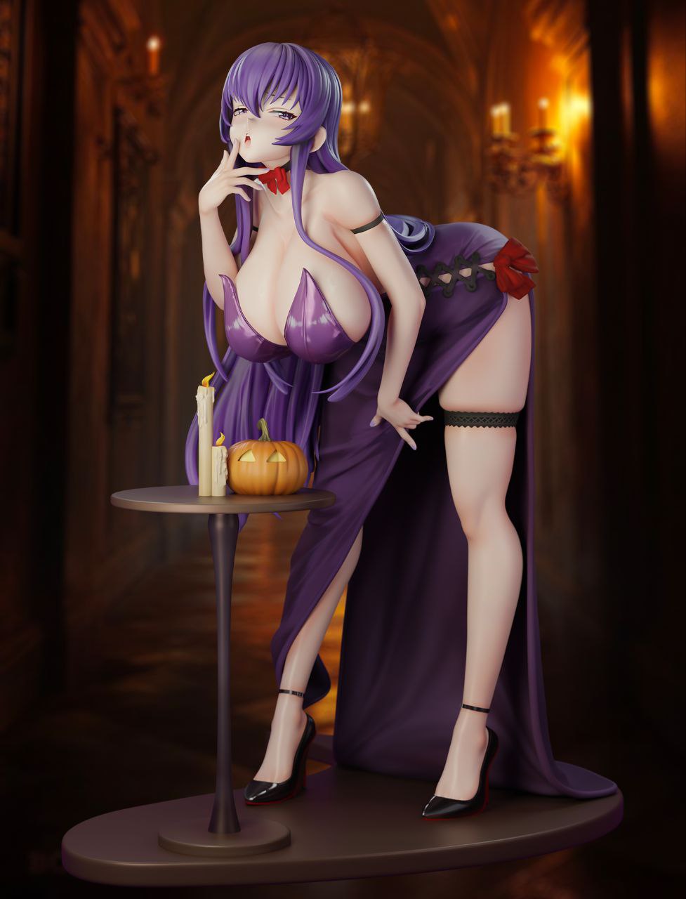 Black Estatuilla Highschool of the Dead | Saeko Busujima Halloween Party | Green Tea Studio | Tienda Anime | Tico Ofertas
