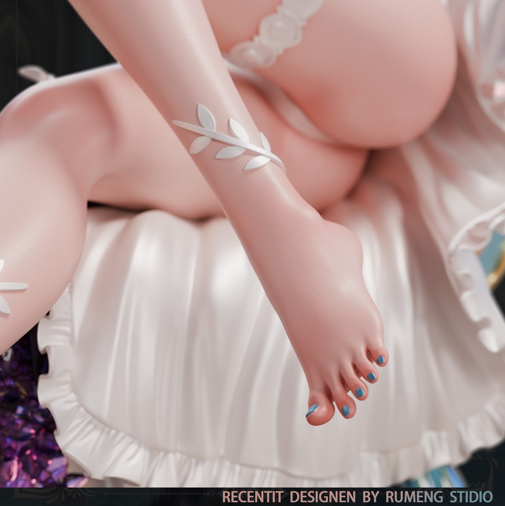 Gray Estatuilla Blue Archive | Ichinose Asuna – Wedding Dress Ver. | RUMENG Studio | Tico Ofertas