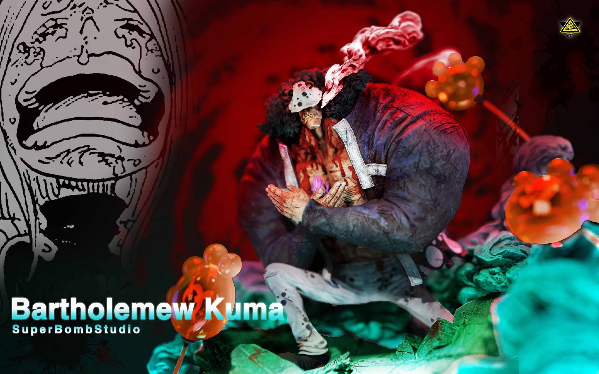 Black Estatuilla One Piece | Bartholomew Kuma | Super Bomb Studio | Pro/Max Ver. | Tico Ofertas