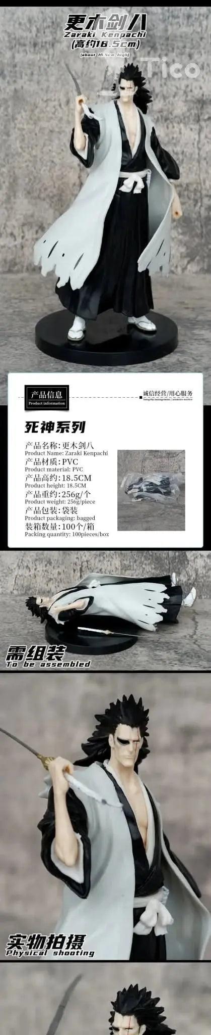 Dark Gray BLEACH - Hitsugaya Toushirou, Zaraki Kenpachi, Kurosaki Ichigo | Figuras de Acción | Tico Ofertas Costa Rica