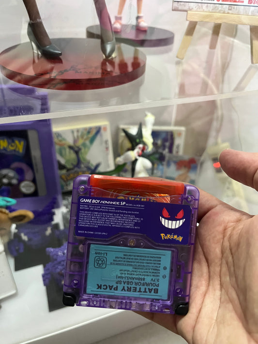 Light Gray GAME BOY ADVANCE SP CUSTOM – IPS NUEVA | Edicion Gengar
