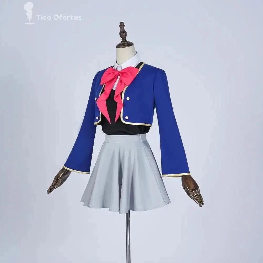 Light Gray Cosplay Anime OSHI NO KO - Arima Kana y Hoshino Rubii Custom Made Dress Uniform para Niñas | Tienda Anime Costa Rica - Tico Ofertas