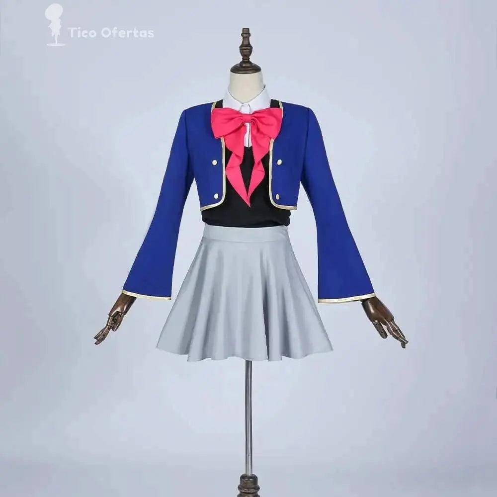 Light Gray Cosplay Anime OSHI NO KO - Arima Kana y Hoshino Rubii Custom Made Dress Uniform para Niñas | Tienda Anime Costa Rica - Tico Ofertas