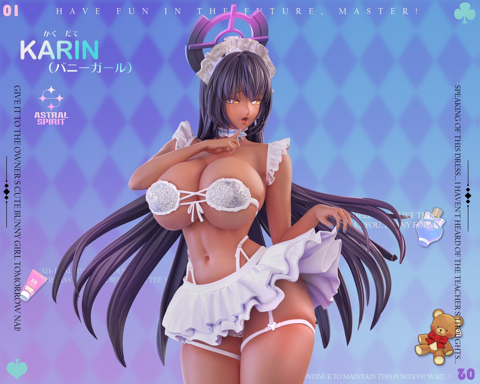 Medium Purple Estatuilla Blue Archive | Itinose Asena  Kakudate Karin | Tienda Anime | Tico Ofertas