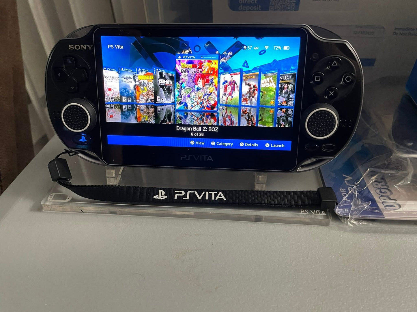 Dark Slate Gray PS Vita OLED 3G Blanca y Negra – 256GB modificada con accesorios completos