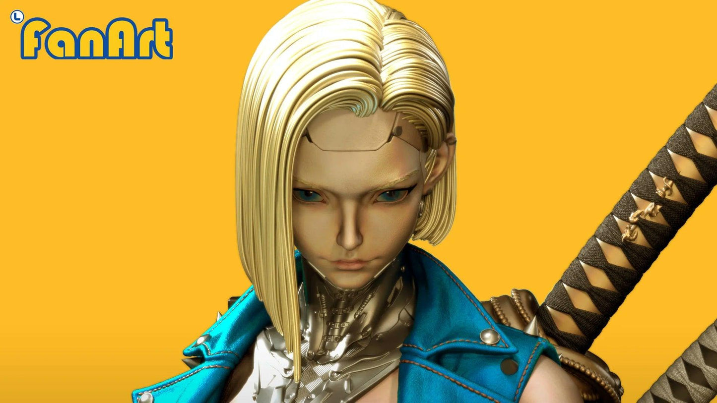 Goldenrod Figura Fanart Studio - Dragon Ball: Cyberpunk Android 18 (1/3 Scale GK Statue) | Tico ofertas