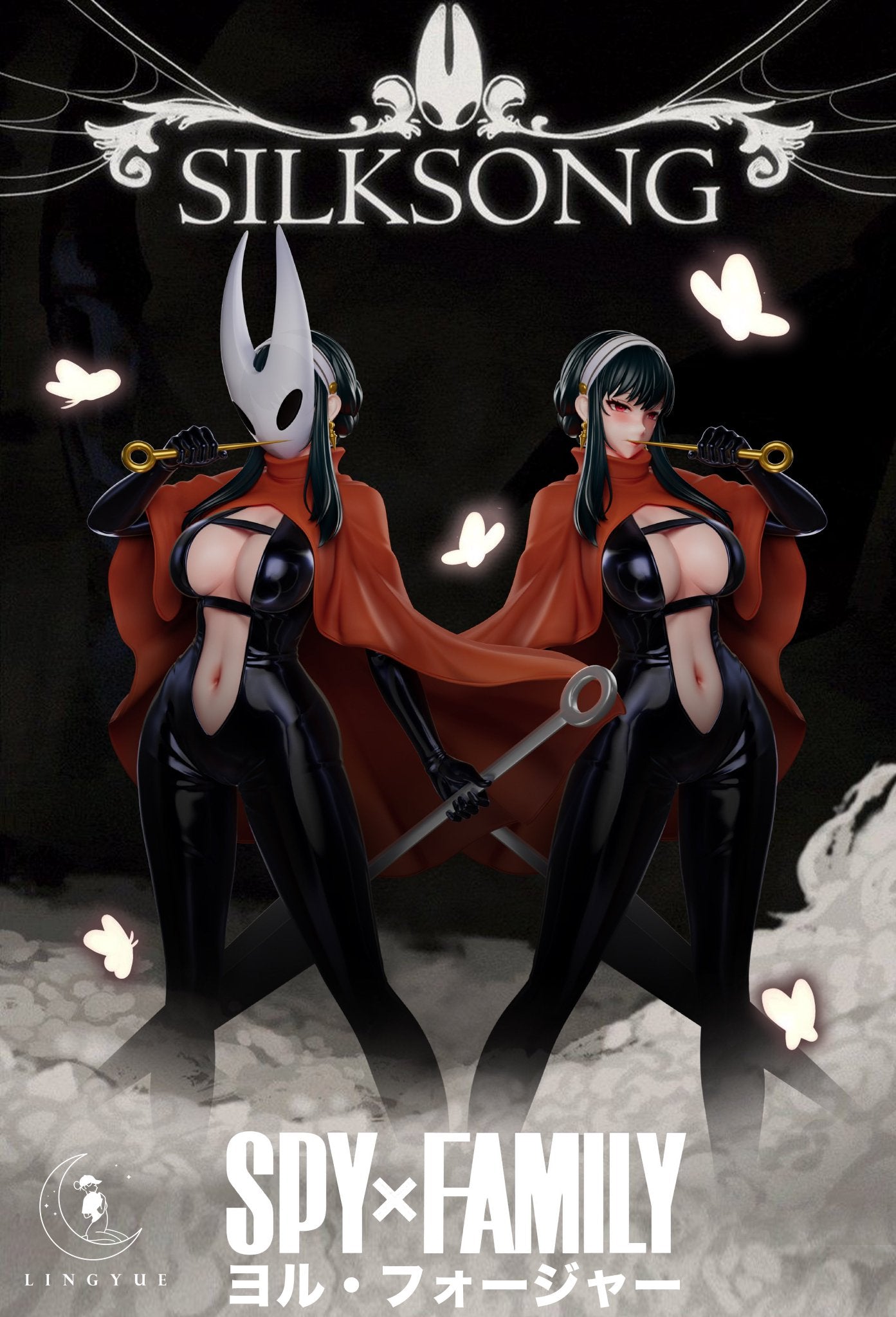 Dark Gray Estatuilla Yor Forger Cosplay Hornet 1/6 GK Statue – Ling Yue Studio | Figura Spy x Family x Silksong | Tico Ofertas Tienda Anime Costa Rica