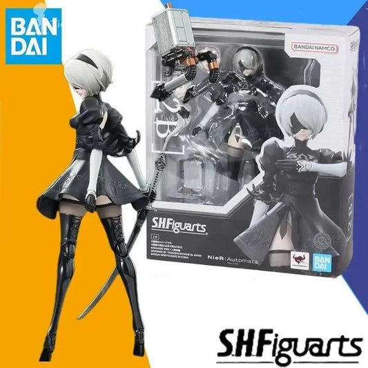 Goldenrod Figura Anime Nier: Automata 2B - Bandai S.H.Figuarts Original | Figuras Anime Costa Rica, Modelo de Acción SHF, Juguete Terminado y Regalo para Niños