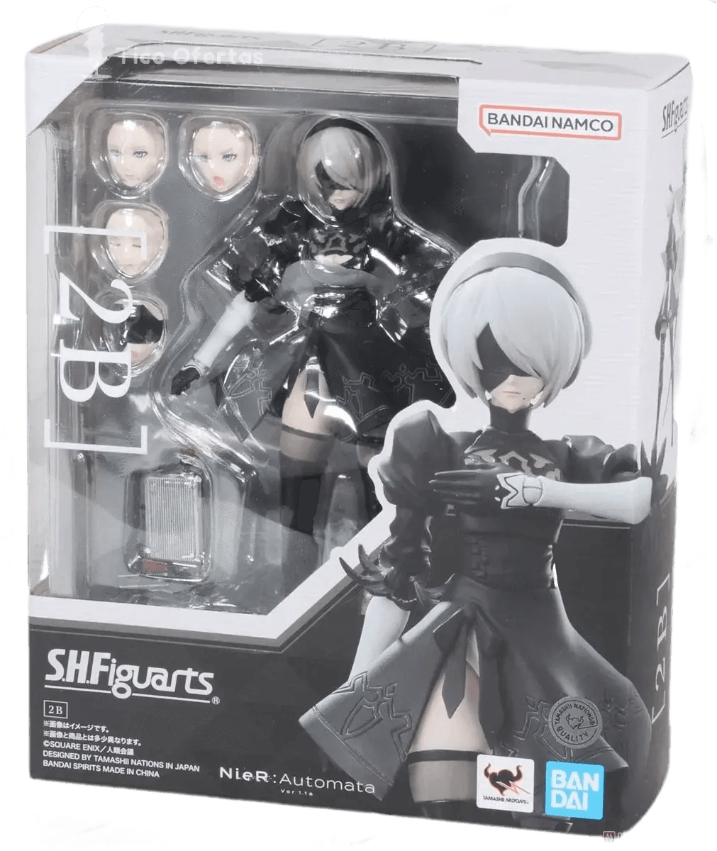 Dim Gray Figura Anime Nier: Automata 2B - Bandai S.H.Figuarts Original | Figuras Anime Costa Rica, Modelo de Acción SHF, Juguete Terminado y Regalo para Niños