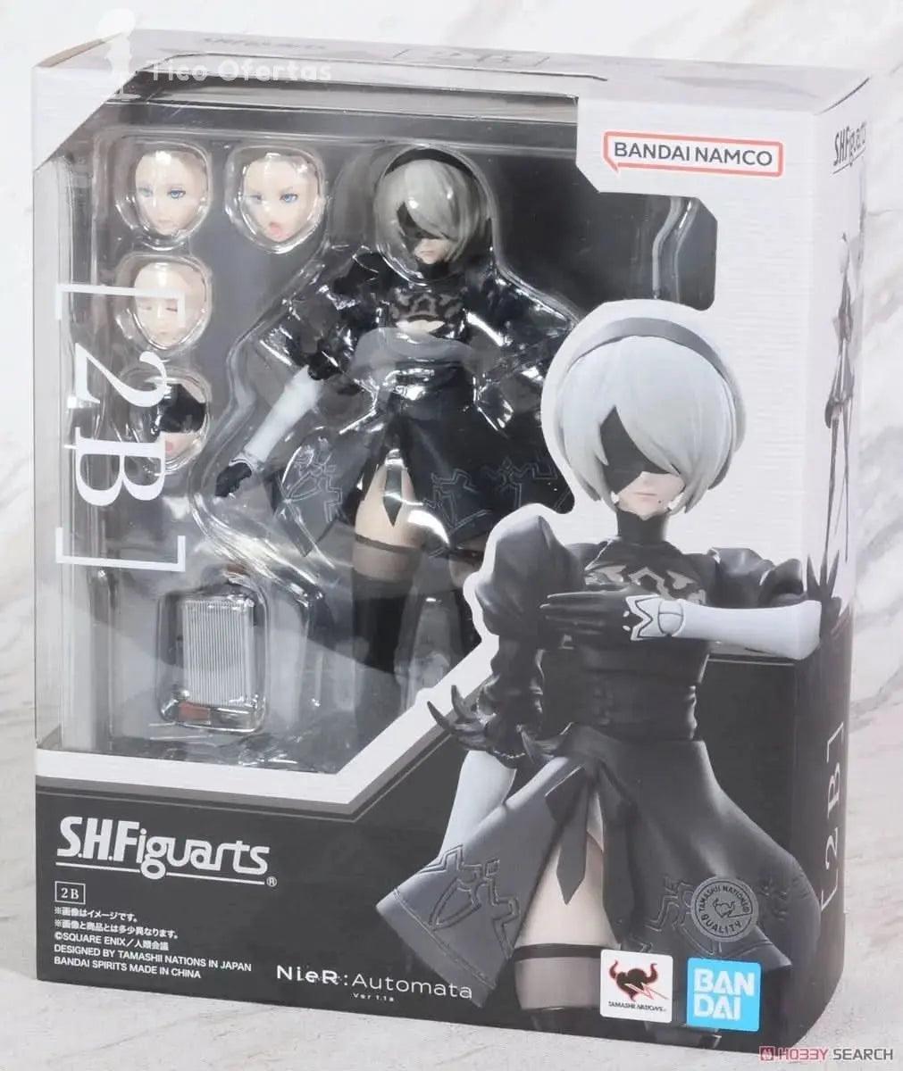 Light Gray Figura Anime Nier: Automata 2B - Bandai S.H.Figuarts Original | Figuras Anime Costa Rica, Modelo de Acción SHF, Juguete Terminado y Regalo para Niños
