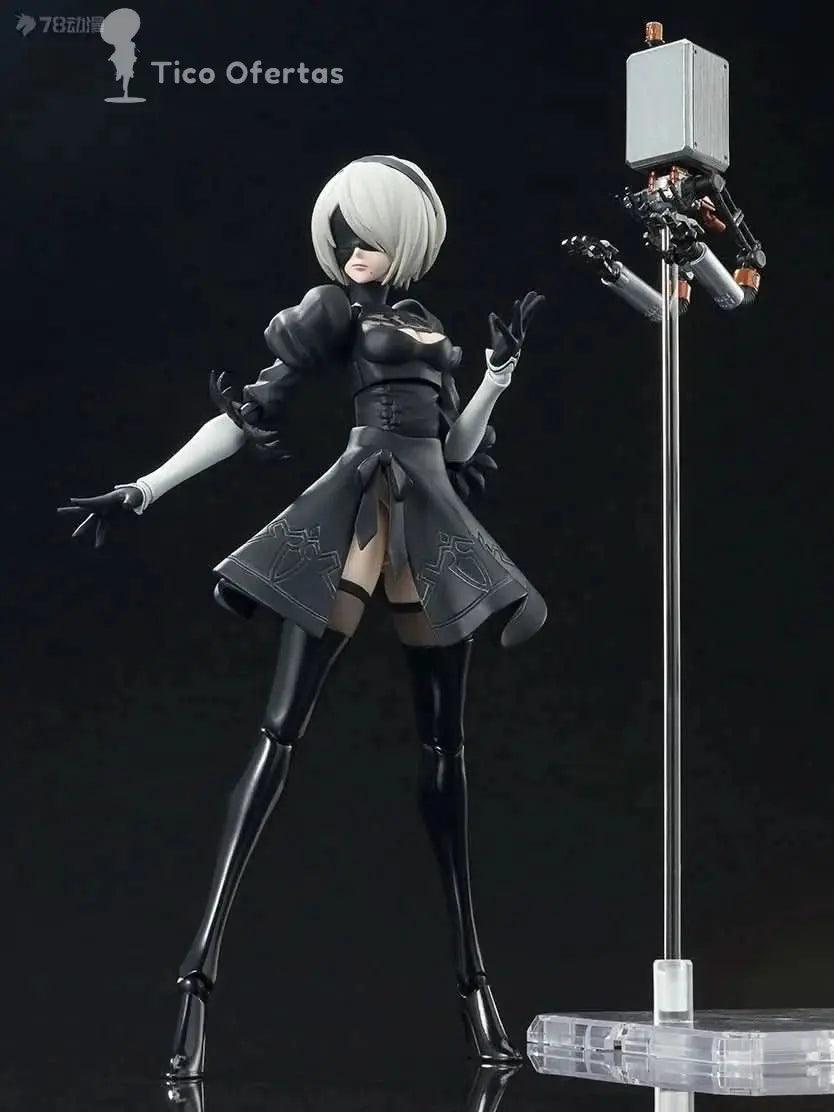 Black Figura Anime Nier: Automata 2B - Bandai S.H.Figuarts Original | Figuras Anime Costa Rica, Modelo de Acción SHF, Juguete Terminado y Regalo para Niños